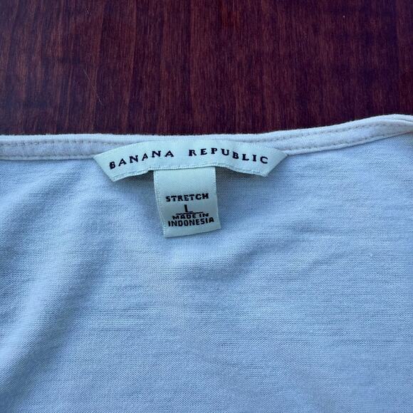 Banana Republic Women's White Stretch Top - Size Large - Picture 4 of 4
